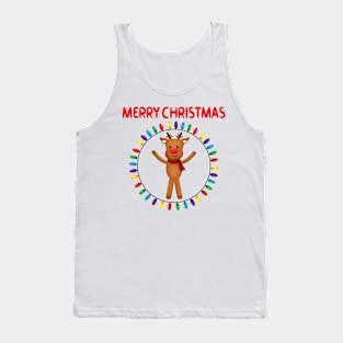 Cute Christmas Reindeer Tank Top